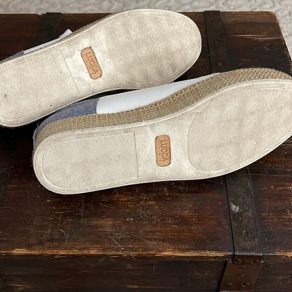 Luca Lane Ladue White Leather Platform Sneakers Size 10 - Picture 6 of 7